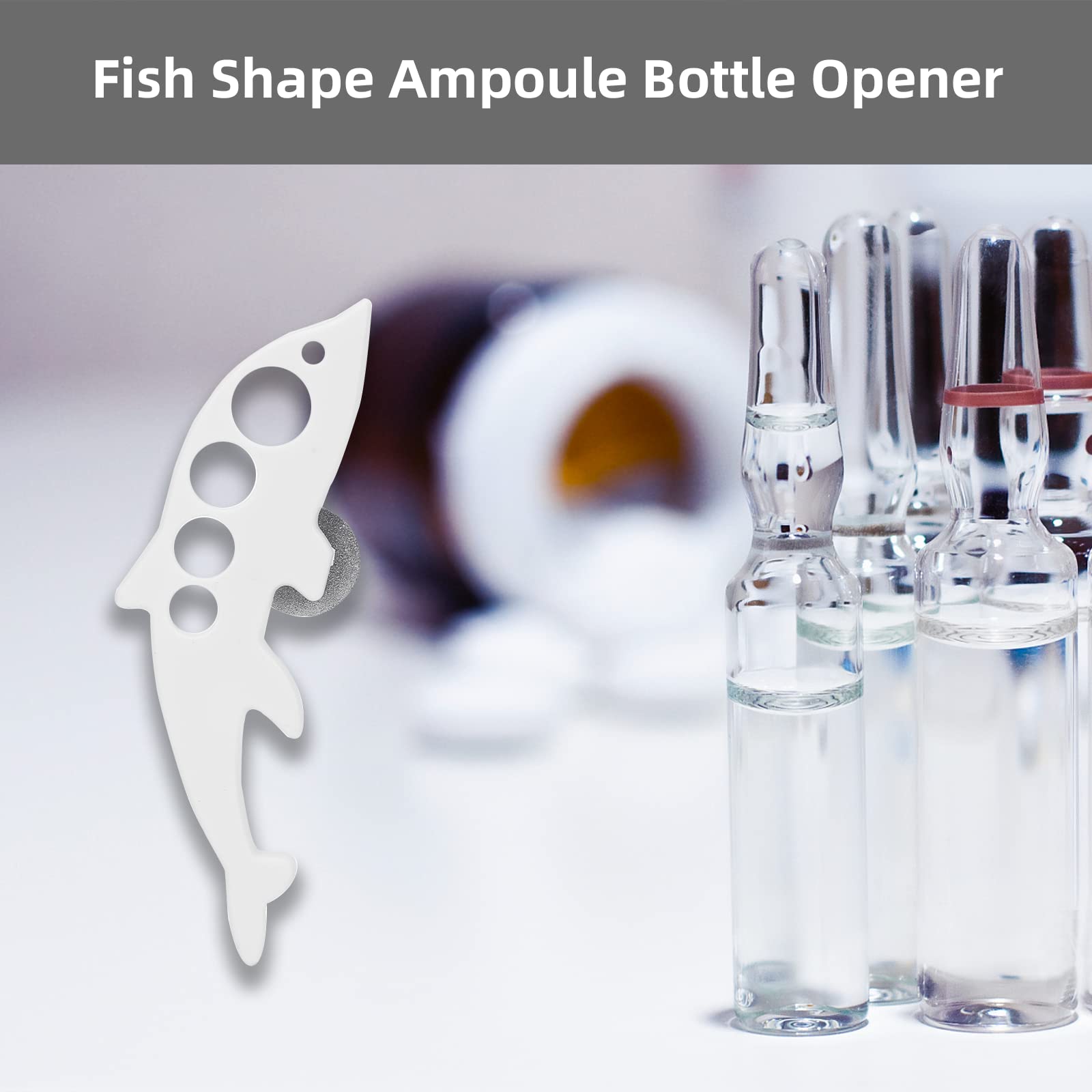 Ouvre-Ampoule En Forme De Poisson - Safe Et Easy Pour Infirmiers/Pharmaciens, Matériau ABS