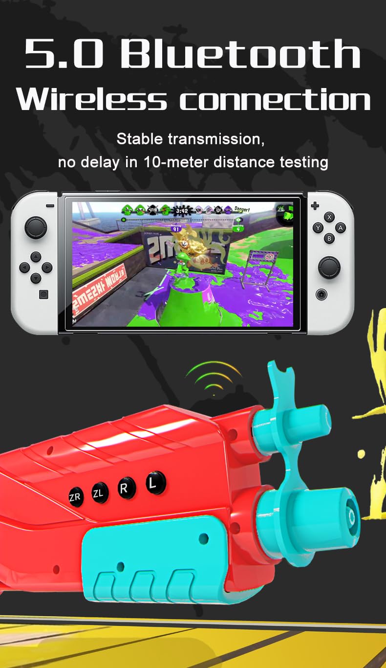 Controller pistola gioco di tiro per Nintendo Switch giochi di caccia, gioco di tiro caccia impugnatura controller impugnatura mano giochi di tiro accessorio (Bianco)