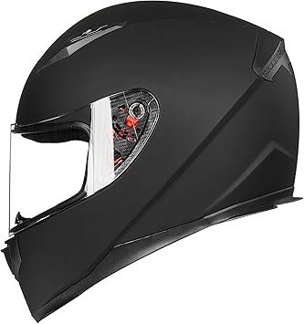 ILM Full Face Motorcycle Street Bike Helmet with Removable Winter Neck Scarf + 2 Visors DOT Model ILM-313