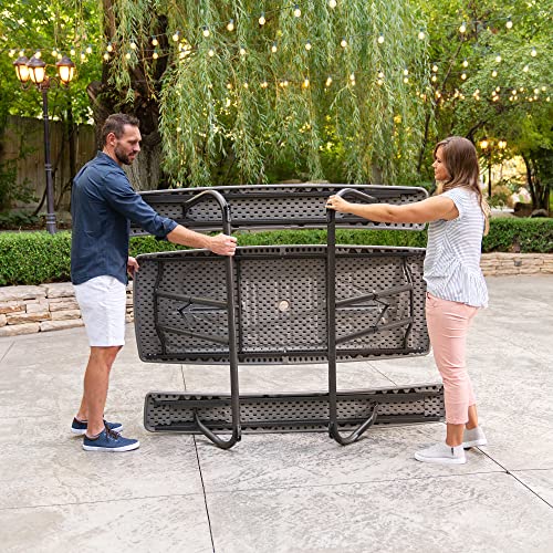 Lifetime Folding Picnic Table, 6-Foot, Gray #TOP4
