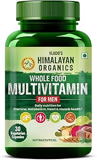 Himalayan OrganicsWhole Food Multivitamin For Women With Vitamin B1, B2, B3, B5, B6, B7, B9, B12, C, D, E, Calcium, Magnesium, Zinc | - 30 Veg Capsules
