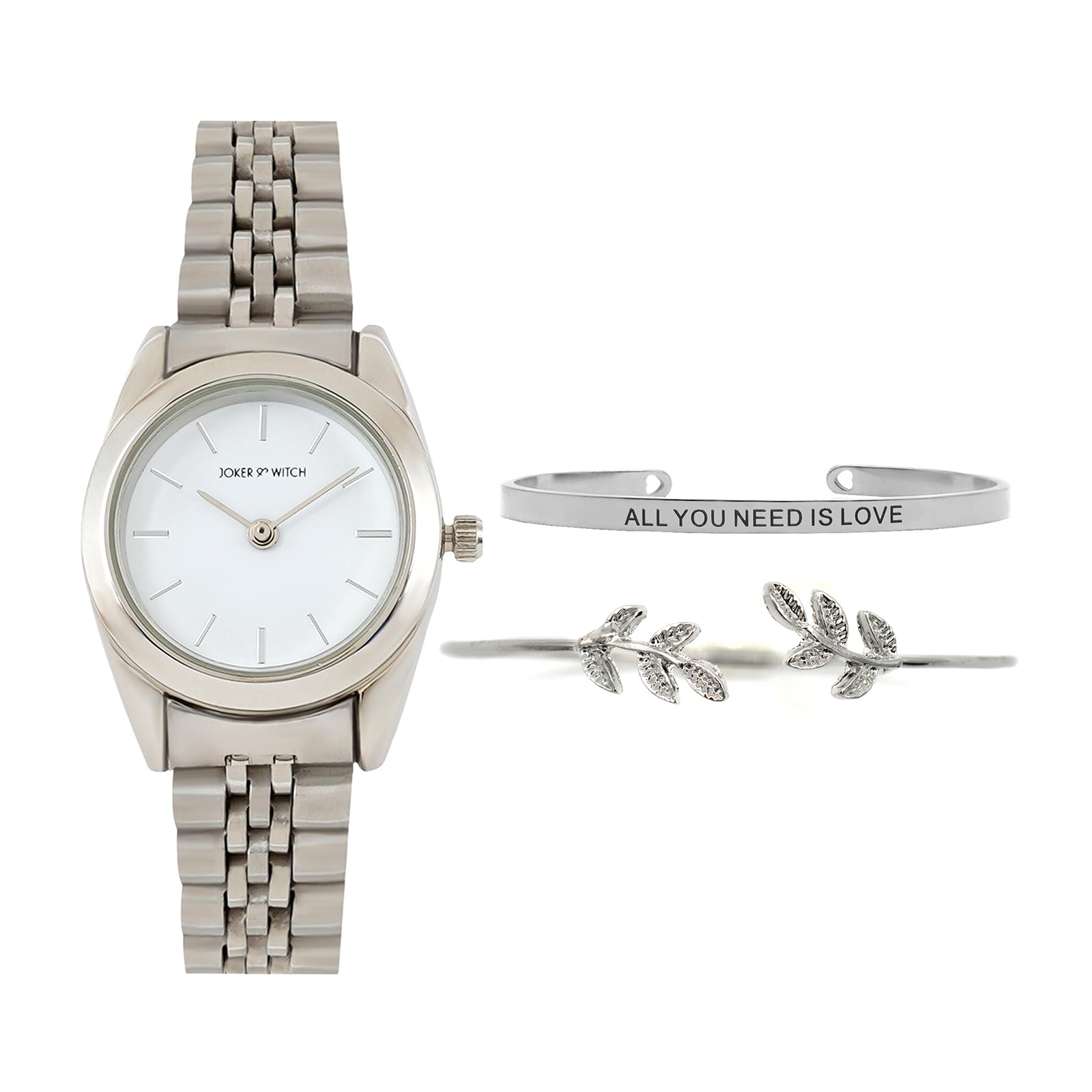 Joker & Witch Stainless Steel Womens Snowflake Silver Analog Watch Bracelet Stack, Dial_ White (B0C7L7KLMF) Amazon Price History, Amazon Price Tracker