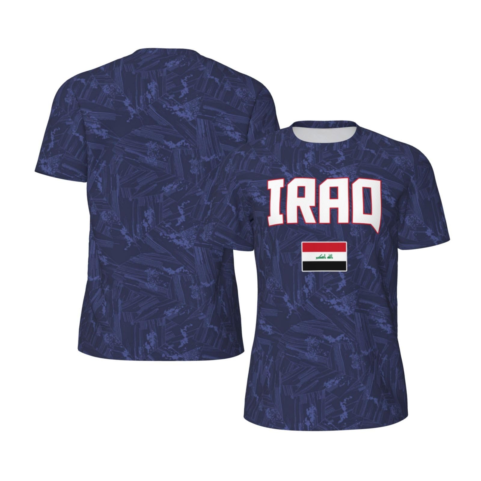 DABOYOZHZH Iraq Flag Cool Iraqans (12) Sports Jersey Mesh T-Shirt 3D Print for Running Cycling Soccer Tennis Fitness Climbing Shirts