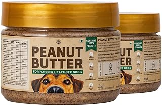 Peanut Butter for Dogs | Dog Food and Treat | No Xylitol | Protein Rich Food | Natural, Zero Preservatives | Pack of 2 (250gm Each)