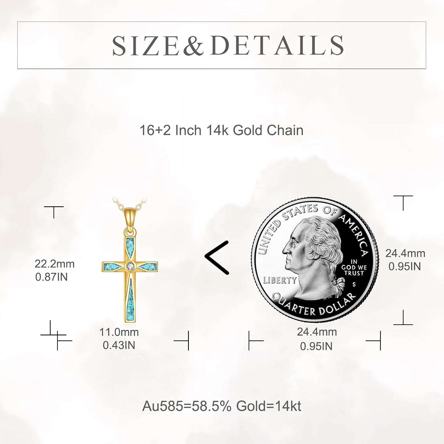 KECHO 14K Solid Gold Cross Necklace for Women Delicate Gold Diamond Heart Cross Pendant Necklace Religious Jewelry Christmas Gifts for Wife Mom Friends