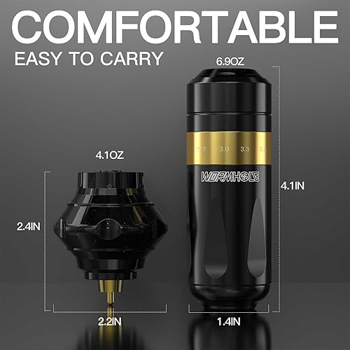 Miniatura 6 de Wormhole Tattoo Kit de pistola Kit de máquina de tatuaje inalámbrico Kit de tatuaje inalámbrico Pistola de tatuaje giratoria con fuente de