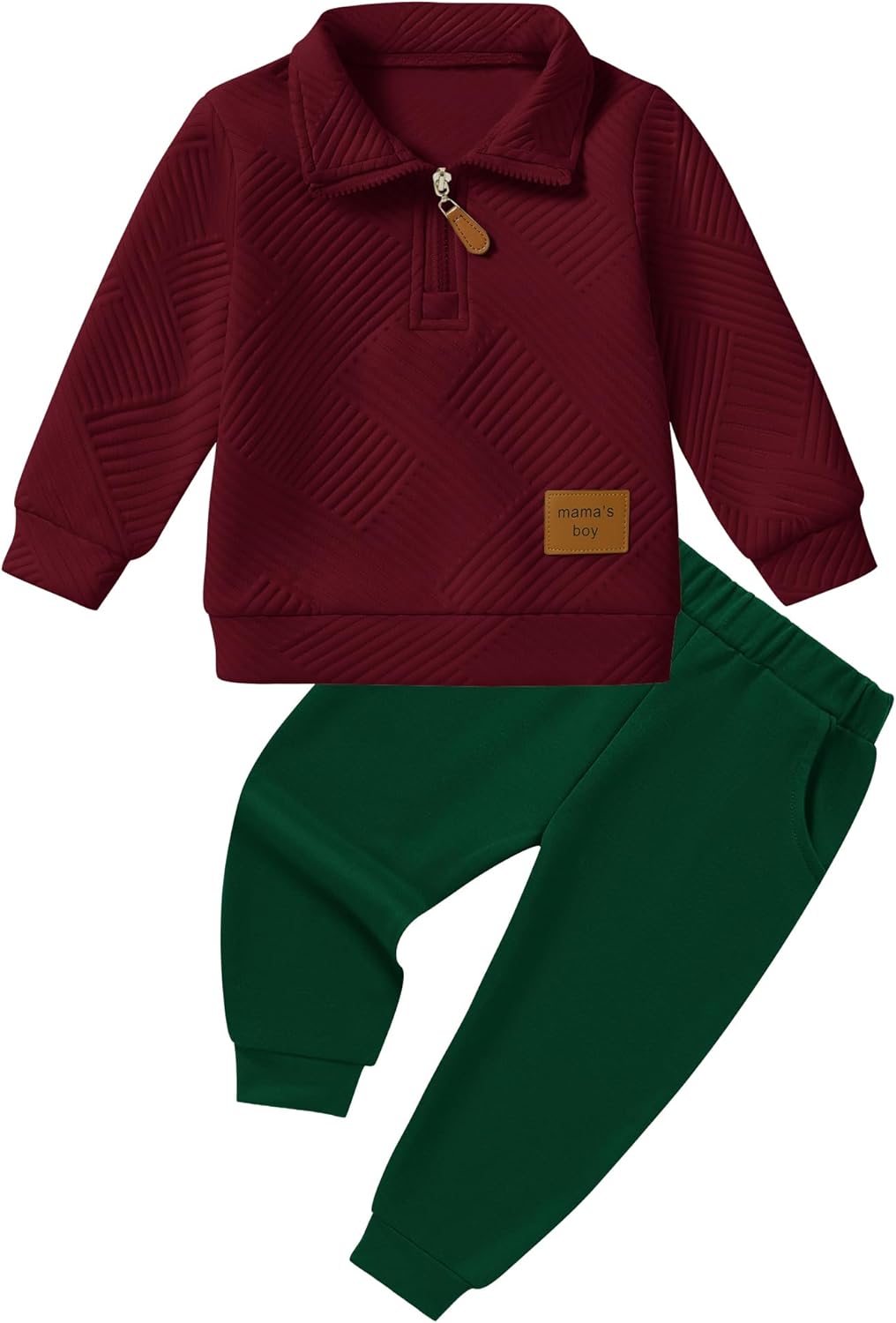 ZOEREA Toddler Baby Boy Clothes Outfits Long Sleeve Solid Sweatshirt and Pants 2 Piece Fall Winter Sweatsuit Set 1-5T