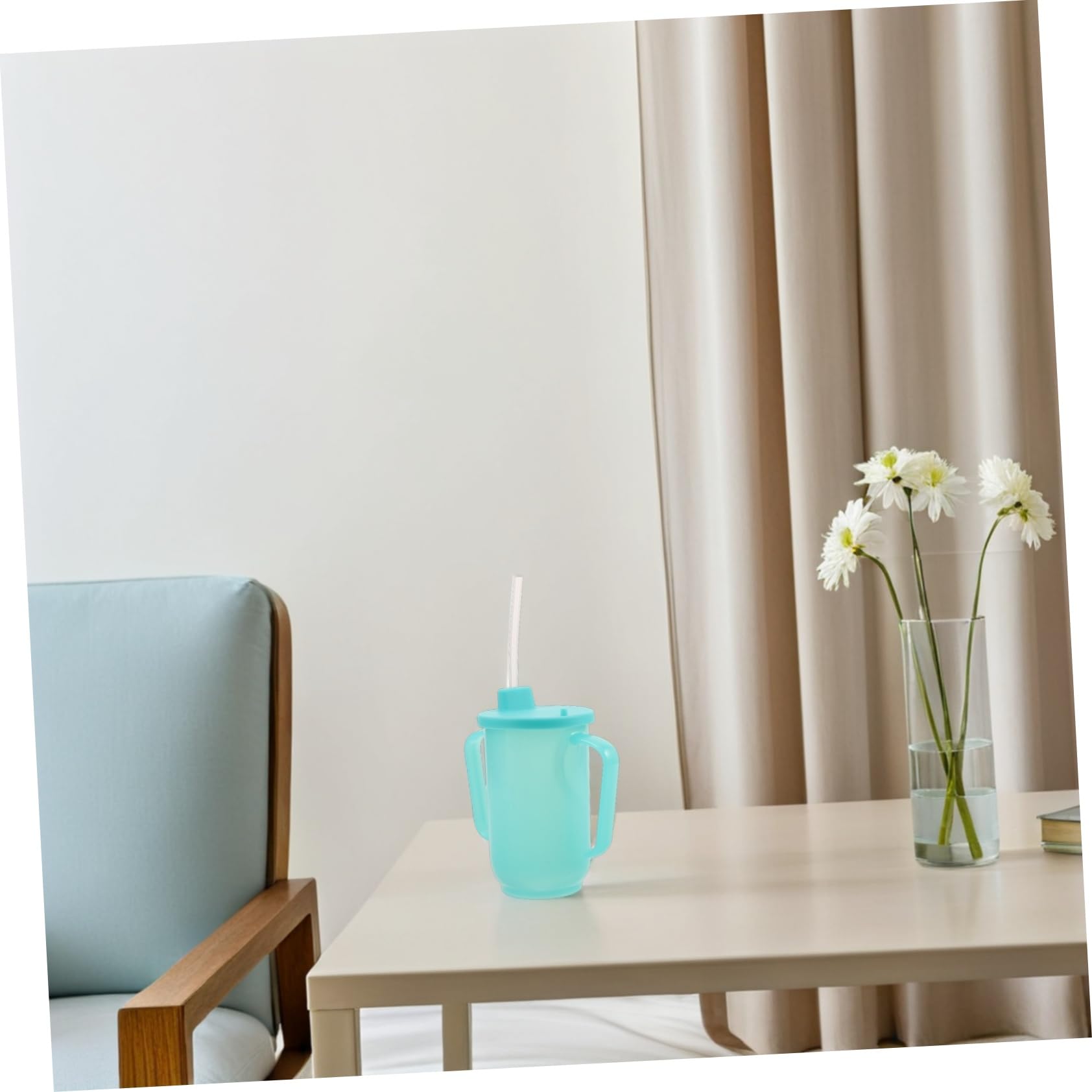 Yardenfun 2stücke Futterbecher Für Erwachsene Mit Auslaufsicherem Design Strohhalmbecher Für Senioren Wasserbecher Mit Ergonomischem Griff Für Behinderte Fütterbecher Für