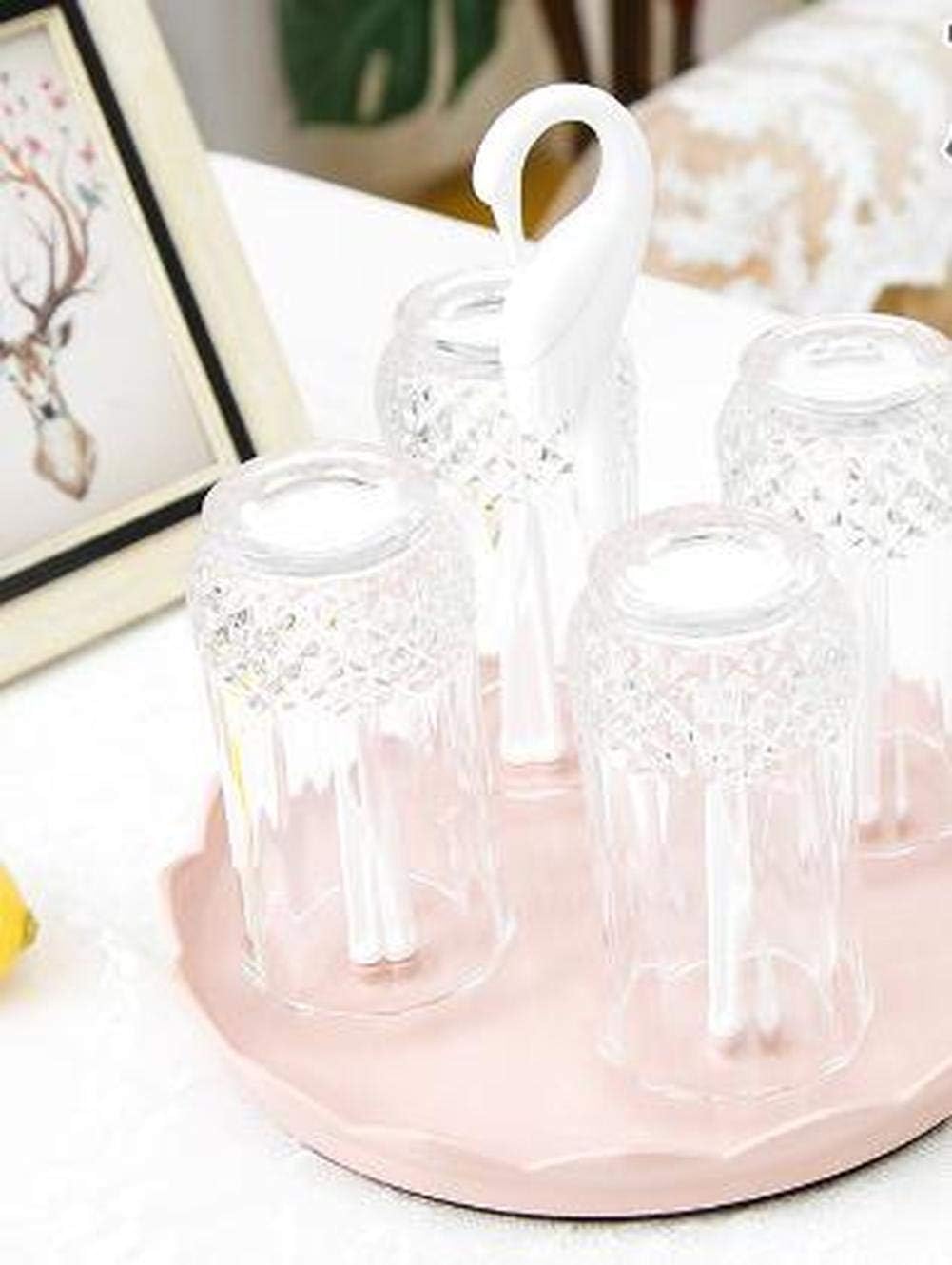 魅了 ふーふうん グラススタンド コップスタンド スワン収納ボックス け ホルダー キッチン 収納 水切り 滑り止め付き 北欧風 おしゃれ クラス収納 グラスホルダー 家庭用リビングルーム水カップ棚 蓮の葉六ピンク Love Electronics Com