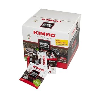 Kimbo Napoli Espresso ESE Compostable Coffee Pods | Medium Roast with Almond & Cocoa Flavor | 10/13 Intensity | 100 Count