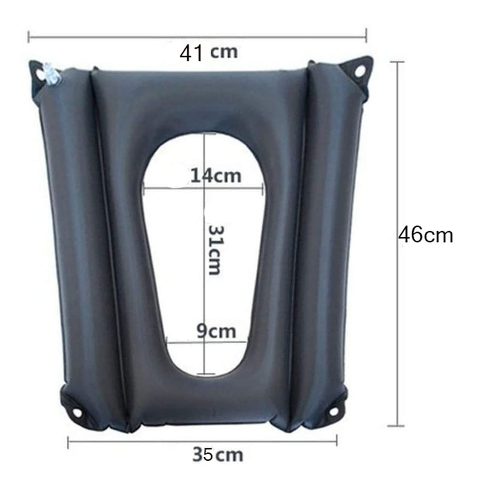 Cojín Inflable para hemorroides, Asiento de Inodoro, Almohadilla de Aire, antiescaras, acné, Productos para el Cuidado de Personas Mayores, Silla de Ruedas, sillas de Cocina, 46 x 41 x 5 cm