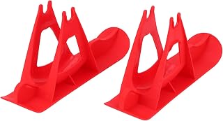 YWBL-WH Kids Snowboard Sled Attachment, Durable Tool Free Training Ski Conversion Board for Snow Play Children Antifreeze Plastic Red 35 x 10 x 17.5 cm 1 Pair