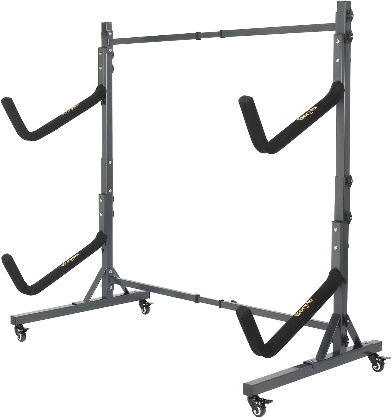 Bonnlo Kayak Stand Freestanding, Storage Rack for Two-Kayak, Canoe, Boat, Paddle Board, SUP, Surfboard for Indoor Outdoor Garage, Shed, Dock with Lockable Wheels Wide Adjustable Heavy Duty Holder Bonnlo Kayak Stand Freestanding, Storage Rack for Two-Kayak, Canoe, Boat, Paddle Board, SUP, Surfboard for Indoor Outdoor Garage, Shed, Dock with Lockable Wheels Wide Adjustable Heavy Duty Holder