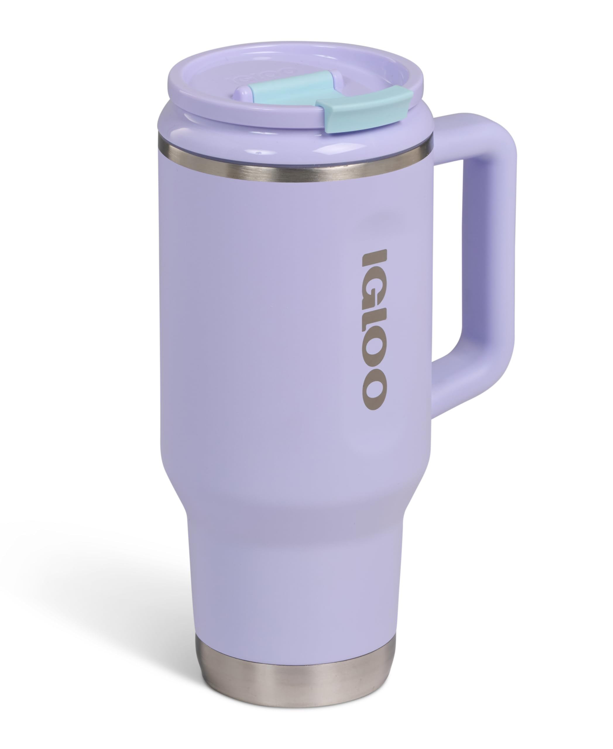 Igloo TRAVEL MUG 32 gobelet isotherme 900ml inox avec paille – tasse étanche compatible boissons gazeuses, sans BPA – garde les boissons 12h chaudes & 48h froides, idéale en déplacement
