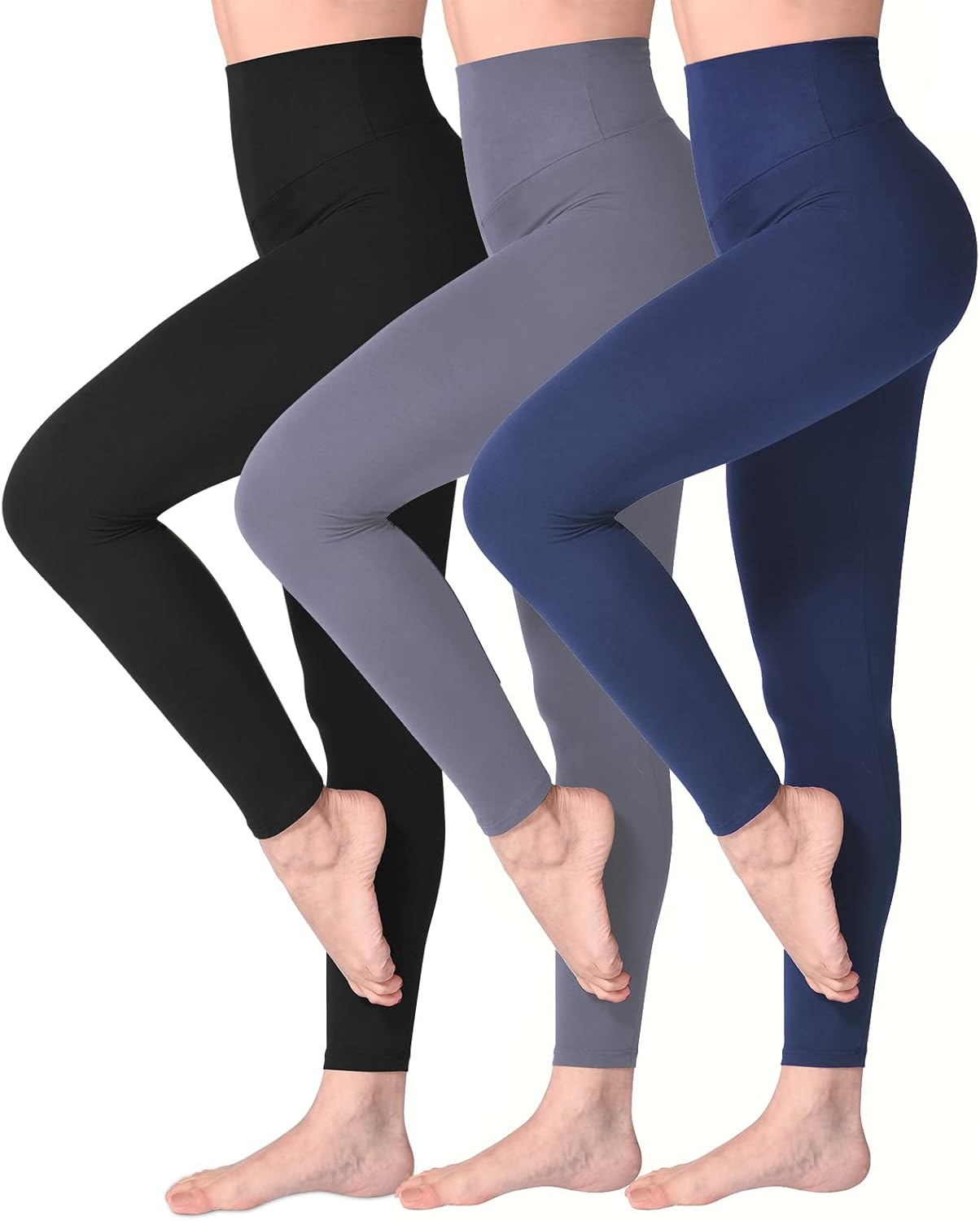 SINOPHANT High Waisted Leggings for Women, Buttery Soft Elastic Opaque Tummy Control Leggings, Plus Size Workout Gym Yoga — image 35