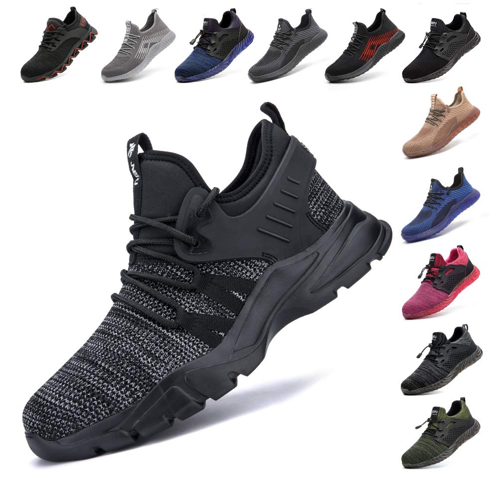 Safety Shoes Men Women Steel Toe Work Site Protection Basketball Safety Lightweight Non-Slip Black Blue Grey Green Pink 36-48 EU-image-35