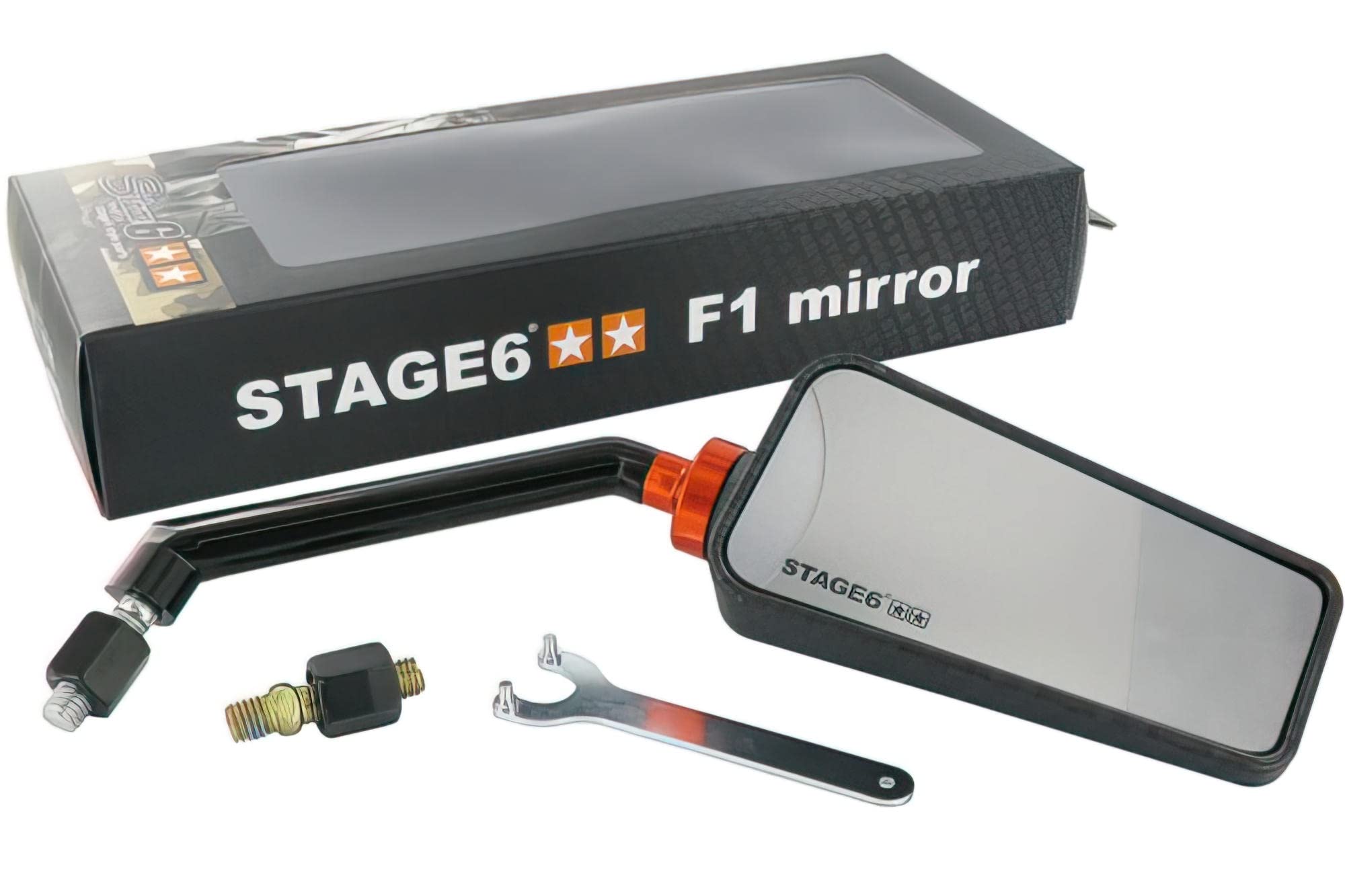Specchio Stage6 F1, destra, M8, Carbon (Matt)