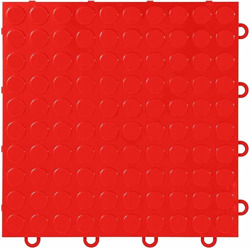 IncStores - Baldosas nitro para cochera, pisos entrelazados para cochera, de 30.5 x 30.5 cm., Rojo