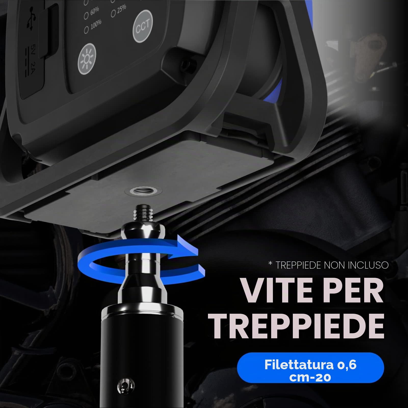 Lampada da Lavoro Meccanico Portatili a LED COB Ricaricabile Magnetica, 2000Lm Alta luminosità Dimmerabile, 4 Livelli di Colori di Illuminazione Regolabili, per Officina Campeggio Emergenza