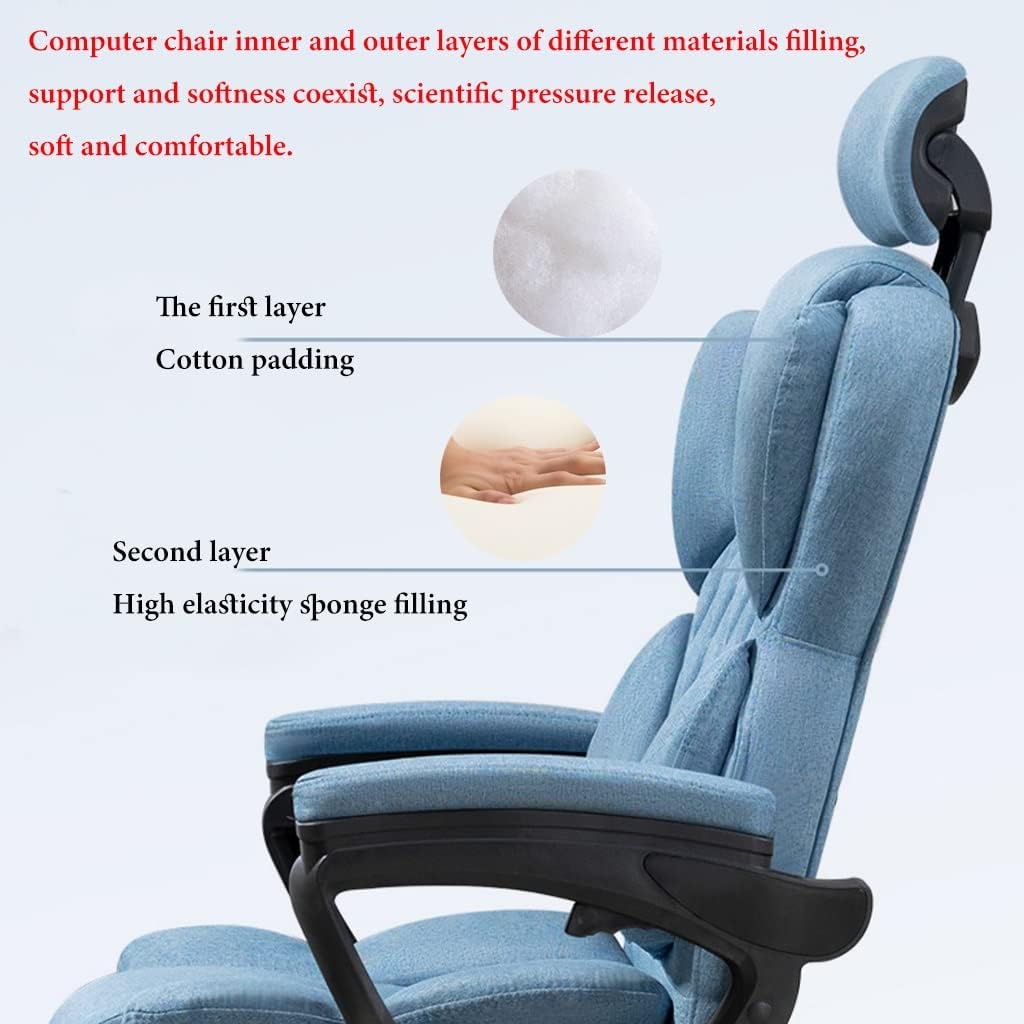 Cross-section view showing dual-layer seat filling: cotton padding and high elasticity sponge.