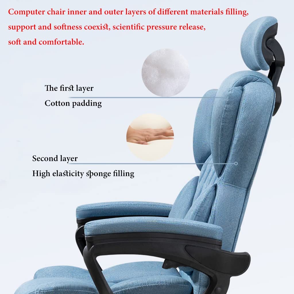 Sedia da scrivania ergonomica riscaldata per ufficio con 7 punti di massaggio girevole con poggiapiedi e lombare per ufficio
