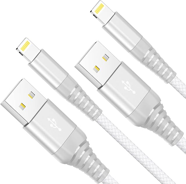 Ofuca iPhone Charger Cable, 2Pack 1.8M/6FT Lightning Cable Nylon Braided Durable Fast Charging Cord Data & Syncing Transfer Suit for iPhone 13 Pro 12 Pro Max Mini 11 Pro Max XR XS X 8 7 6 Plus 5s 5