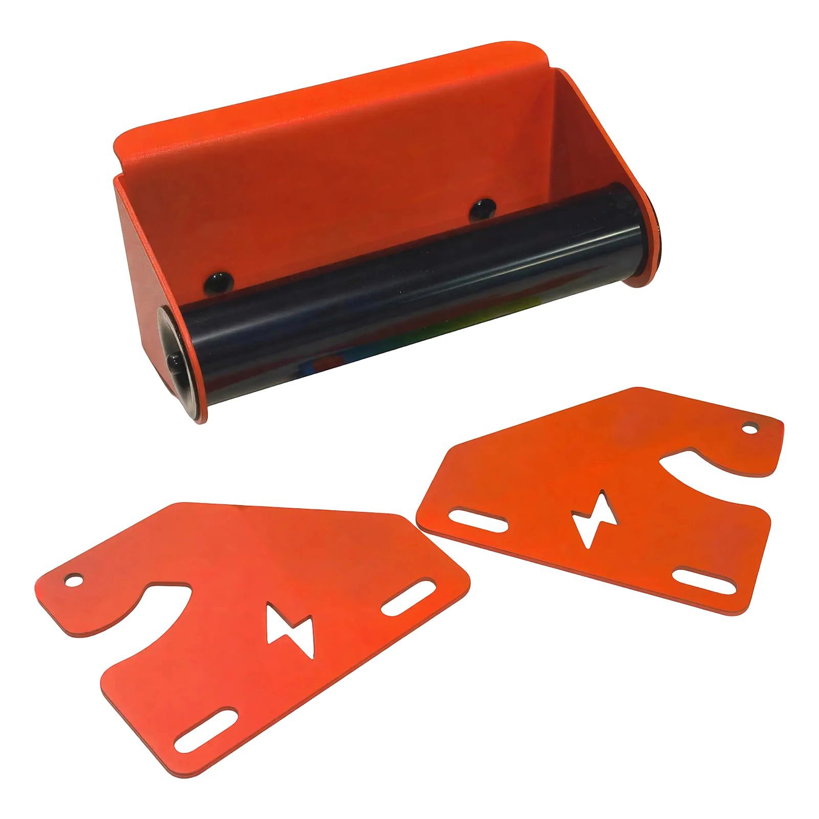 Nucelit Grill Lid Repair Assembly, Steel Handle Set with 2 Side Hinge Brackets for 28 36 44 Inch Griddle Lid Replacement Hardware Maintenance