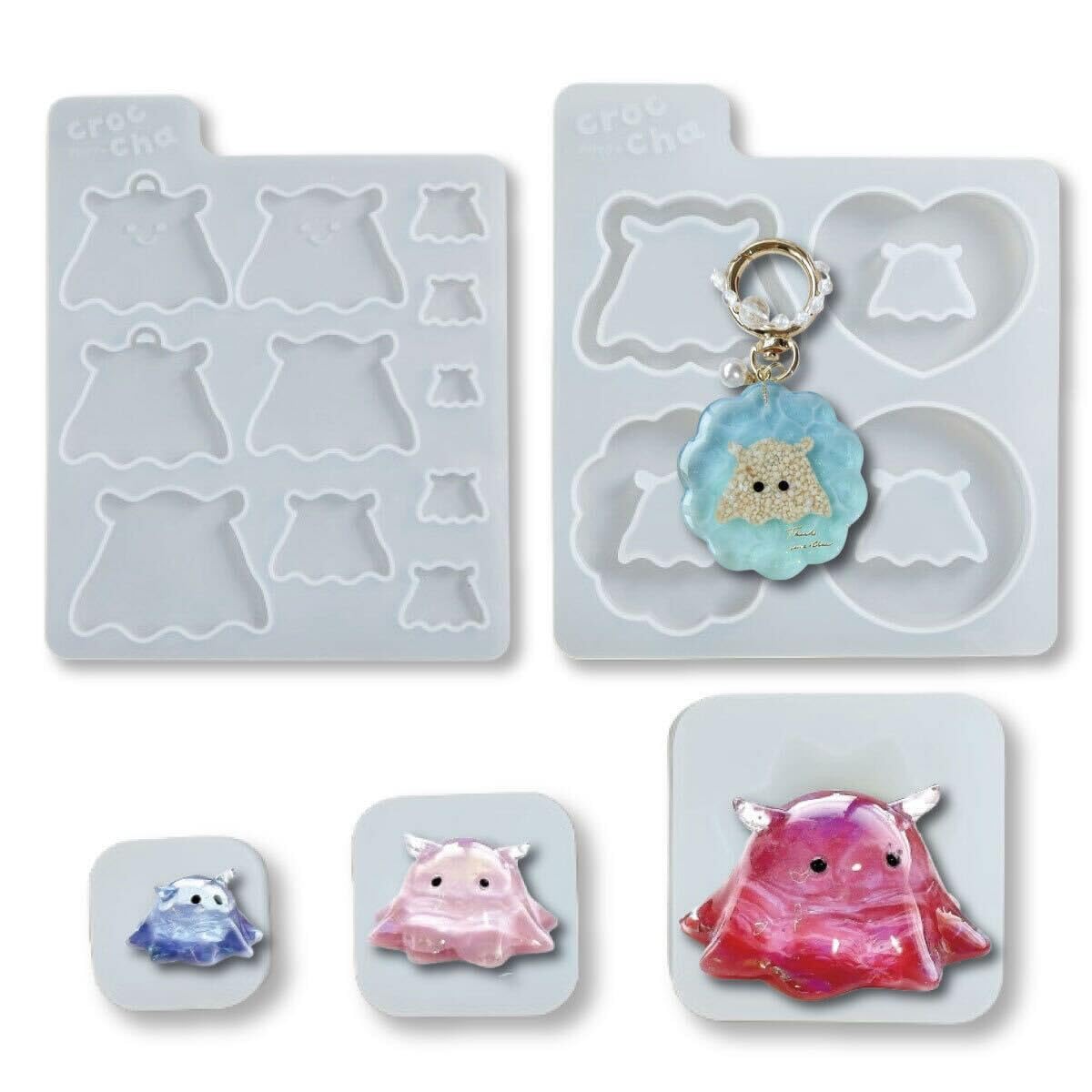 Amazon.co.jp: シリコンモールド めんだこ5点セット 3サイズ立体