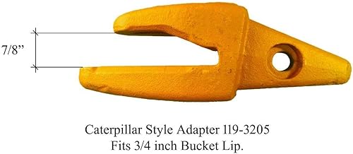 Miniatura 2 de 1  CAT Style J200 Retroexcavadora Caña de cubo de 34 pulgadas de labio, diente de suciedad, 1U-3202, 119-3205