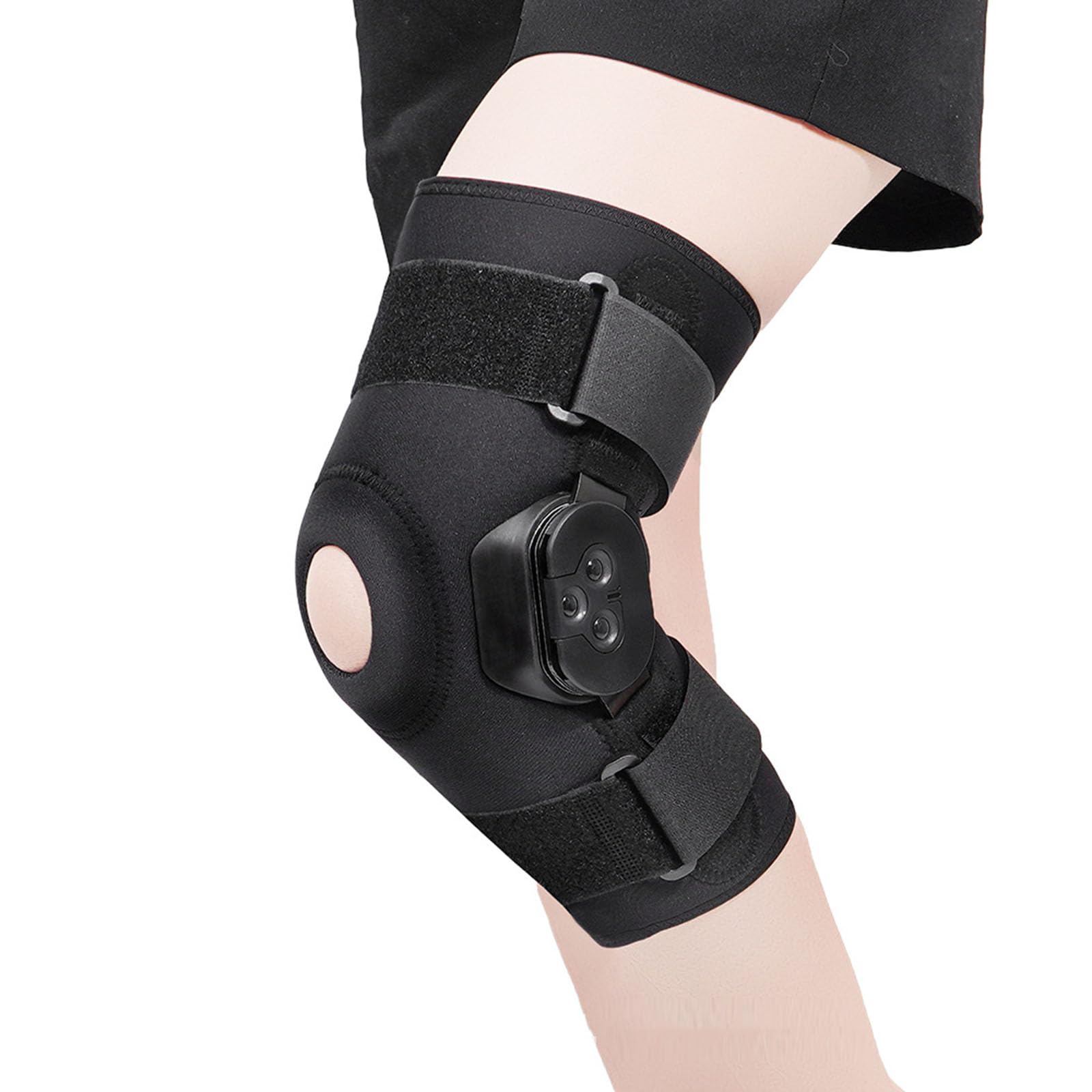 SFKLYU Rodillera de Descompresión, Soporte Articulado para Rodilla, Soporte Estable para Aliviar Distensiones, Esguinces y Lesiones de Ligamento Cruzado Anterior (LCA),L