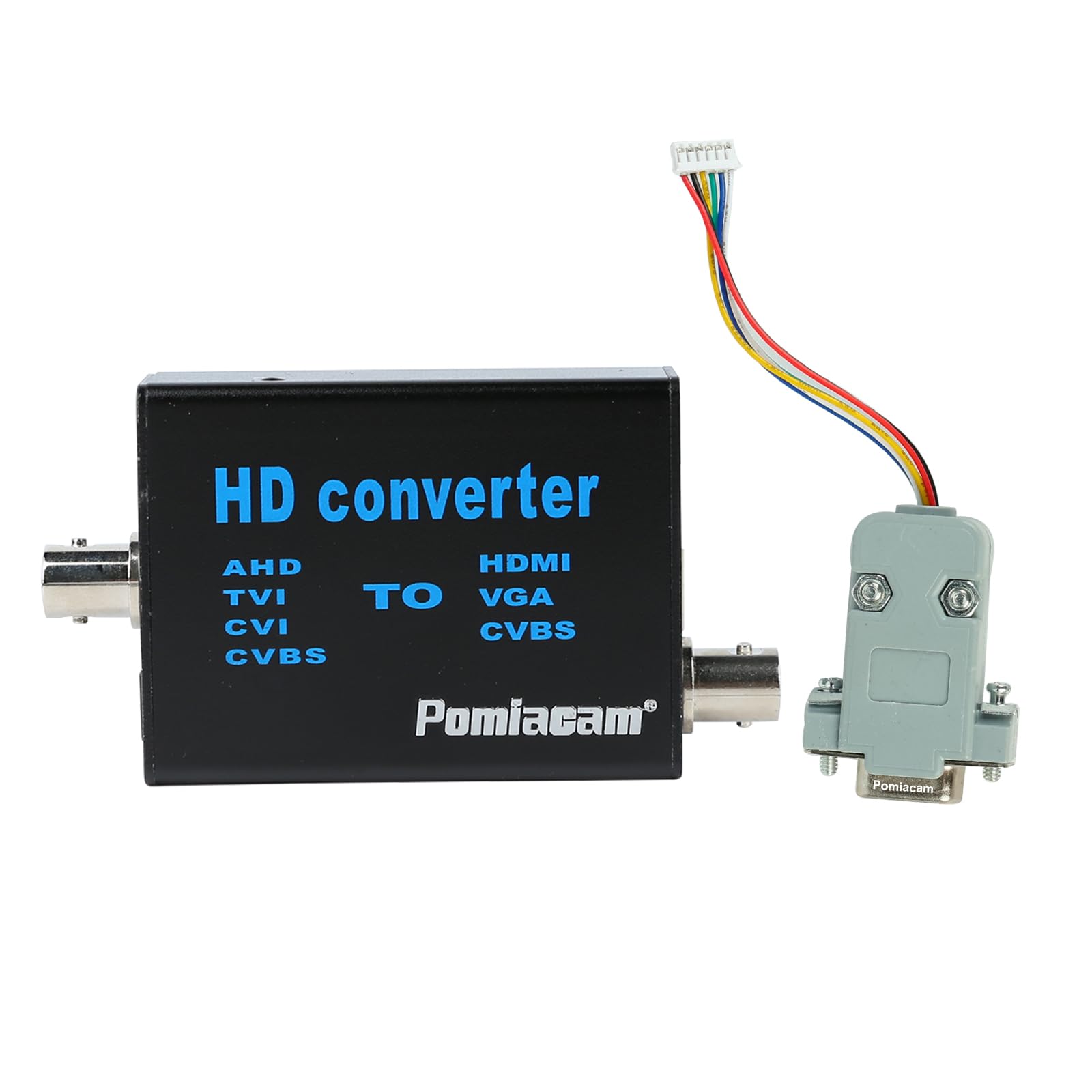 Conversor de señal de vídeo, 4 en 1 compuesto CVBS AHD TVI CVI a HDMI, convertidor de vídeo, adaptador BNC a HDMI VGA BNC (CVBS) para cámara/DVR/CCTV sistema de seguridad