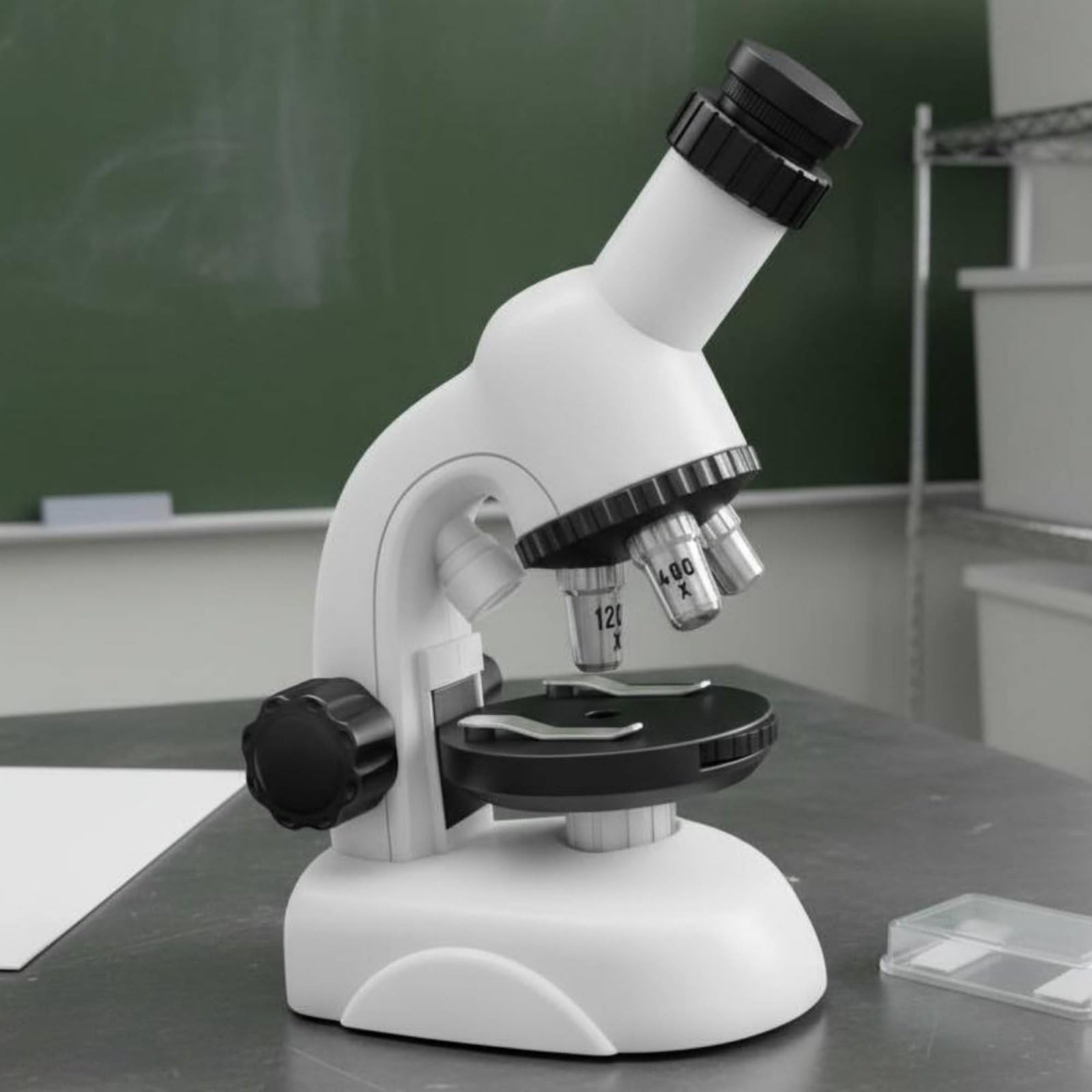 Harilla Microscopio Bambini Kit Microscopio Esperimento Scolastico Analisi Funzione Cognitive Curiosità Conoscenza Adatto per Studio Laboratorio Casa