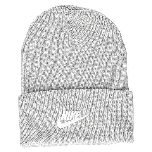 Nike Sportswear Utility Beanie (Cotton, Dark Grey Heather/White)