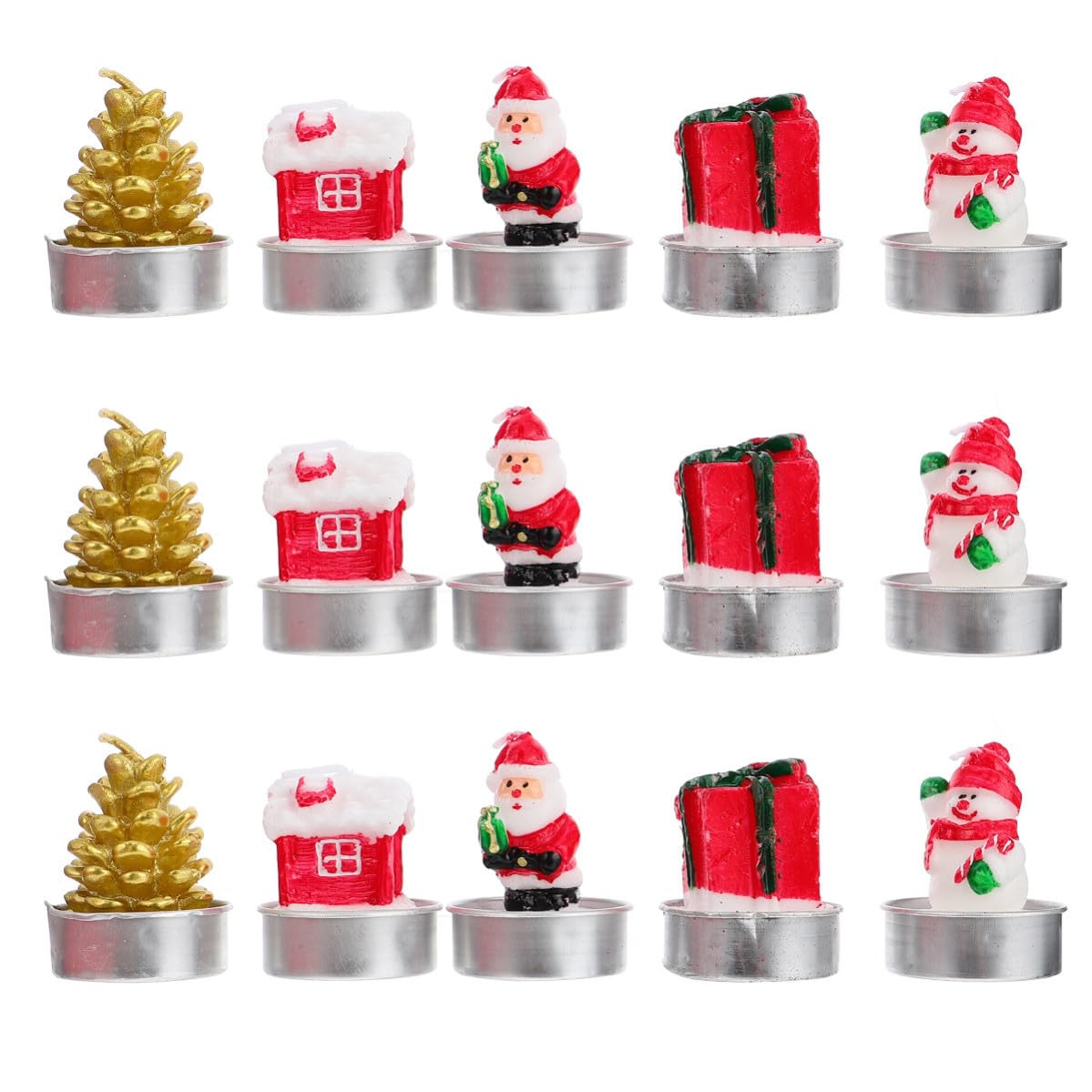 BESPORTBLE 45 Piezas Velas de Piña Navideñas Decorativas de Parafina para