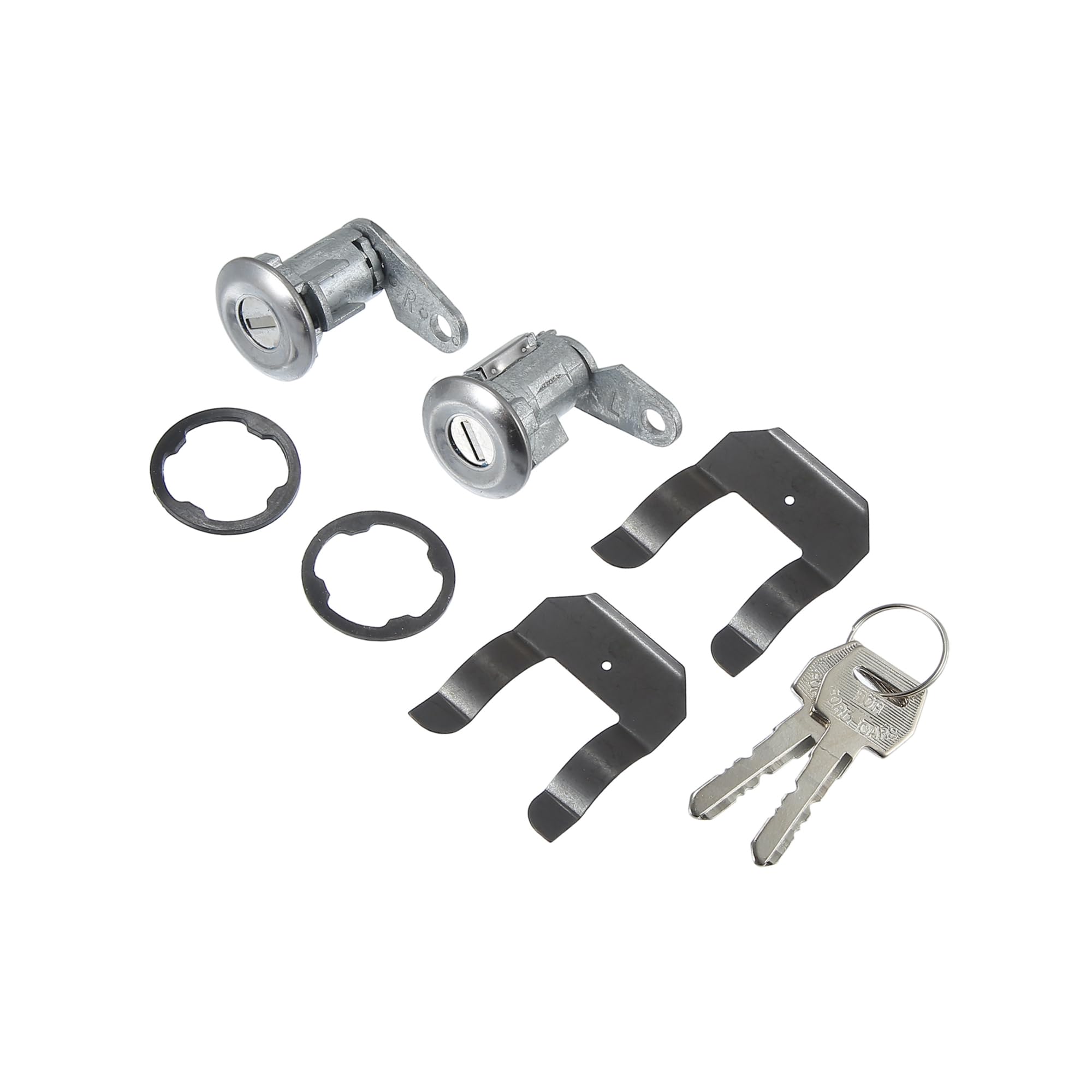 Lot de 2 cylindres de serrure de porte, ensemble de serrures de porte 5070001 antivol avec clés, interrupteur d'allumage de rechange pour camion F100 F250 F350, extérieur automobile, portes et