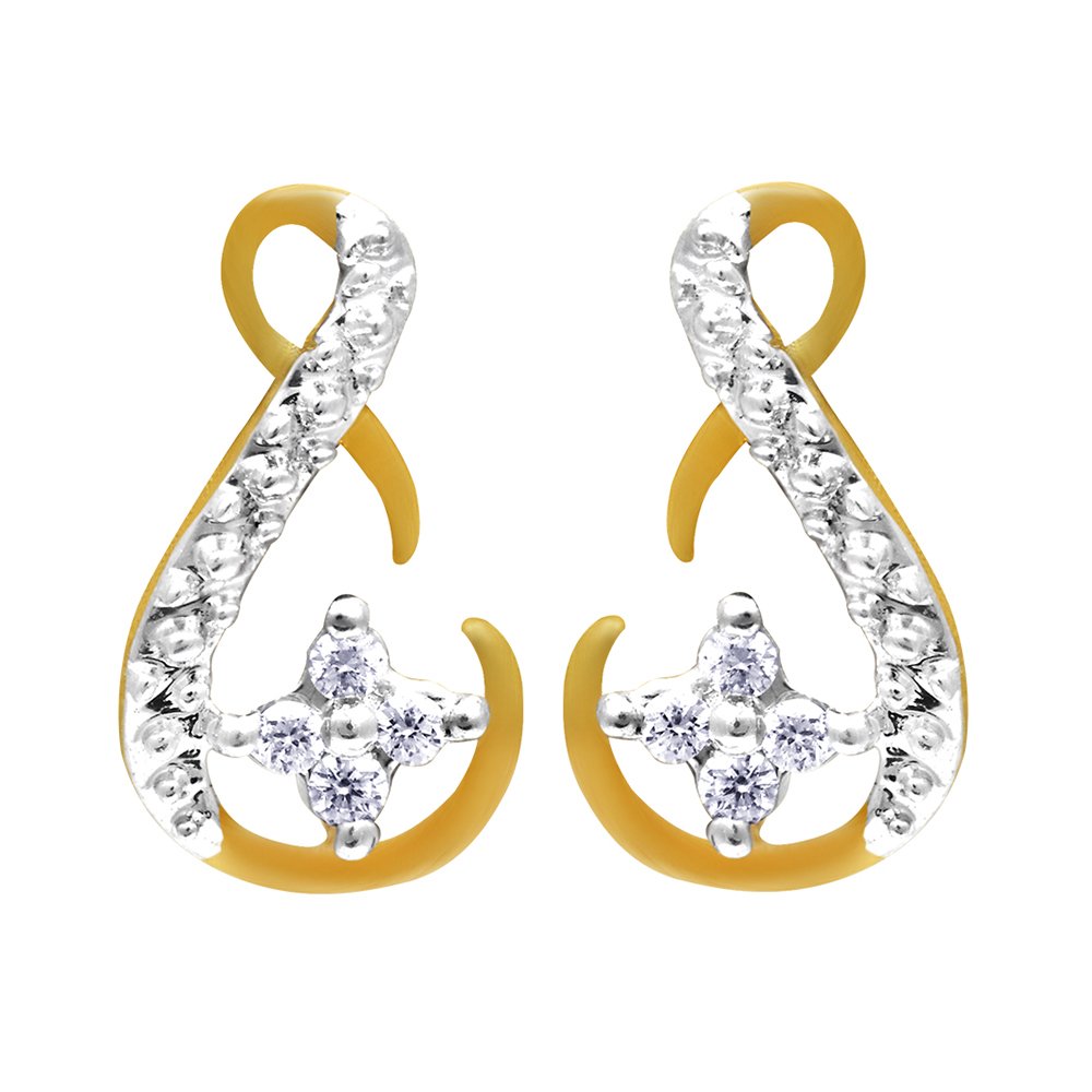 Pride Diamond Collection 18k (750) Yellow Gold and Diamond Stud Earrings-image-21