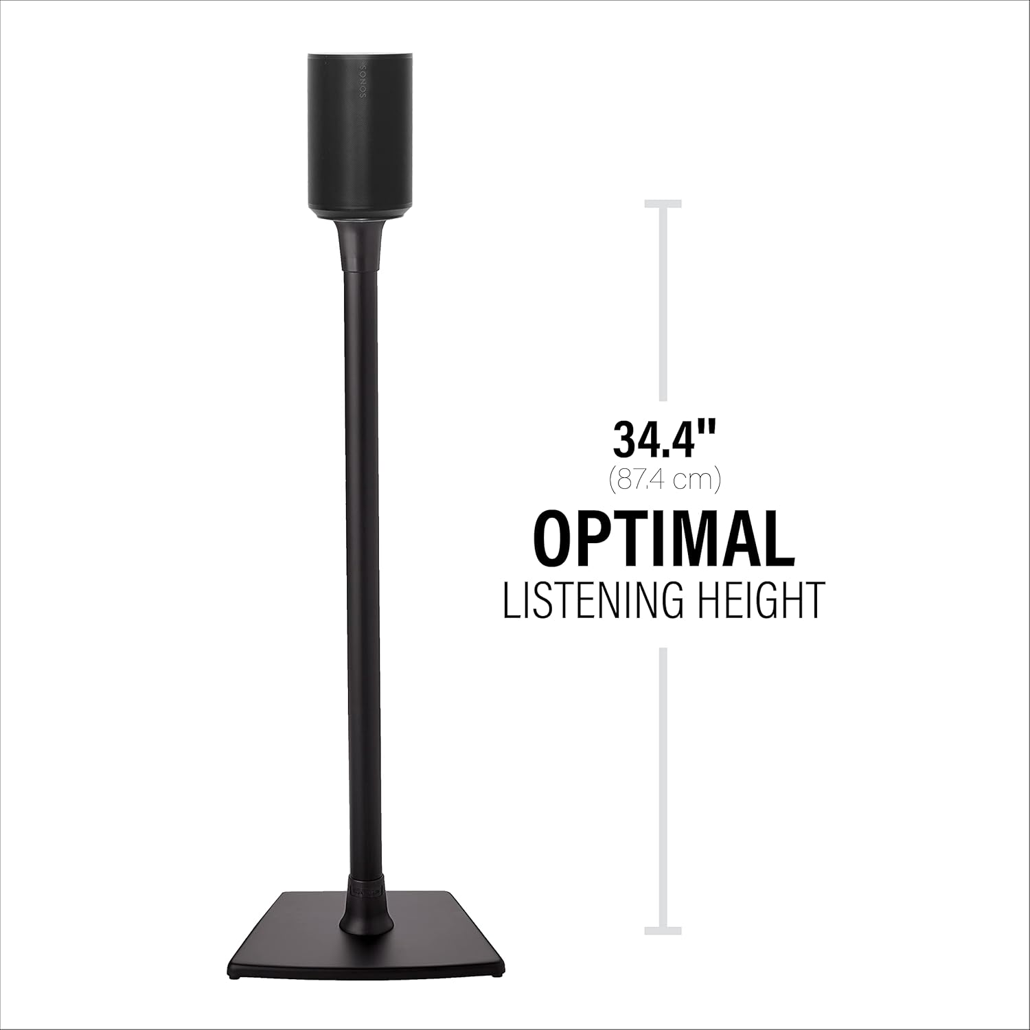 Sanus Fixed Height Speaker Stands for Sonos Era 100 Pair WSSE12-B2 Black