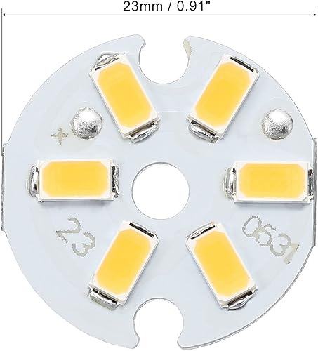 Miniatura 2 de MECCANIXITY COB - Bombilla de chip de luz LED 3W 120lm 3000-3200K 0.906 in 9-11VDC bombilla de ahorro de energía para foco, reemplazo de reflector,