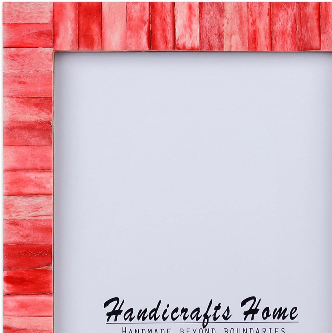 Handicrafts Home 8x14 Poster Frame - Red Bone Inlay Classic Collection Wall Mount Decorative Picture Frame for Posters, Photos, Diplomas, Certificates, Art Work - Handmade Vintage Home Decor Gift