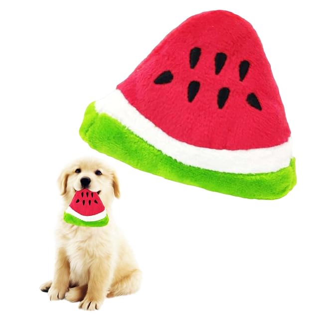 Gusengo Fruta chirriante,Divertidos Juguetes para Masticar Frutas para Perros