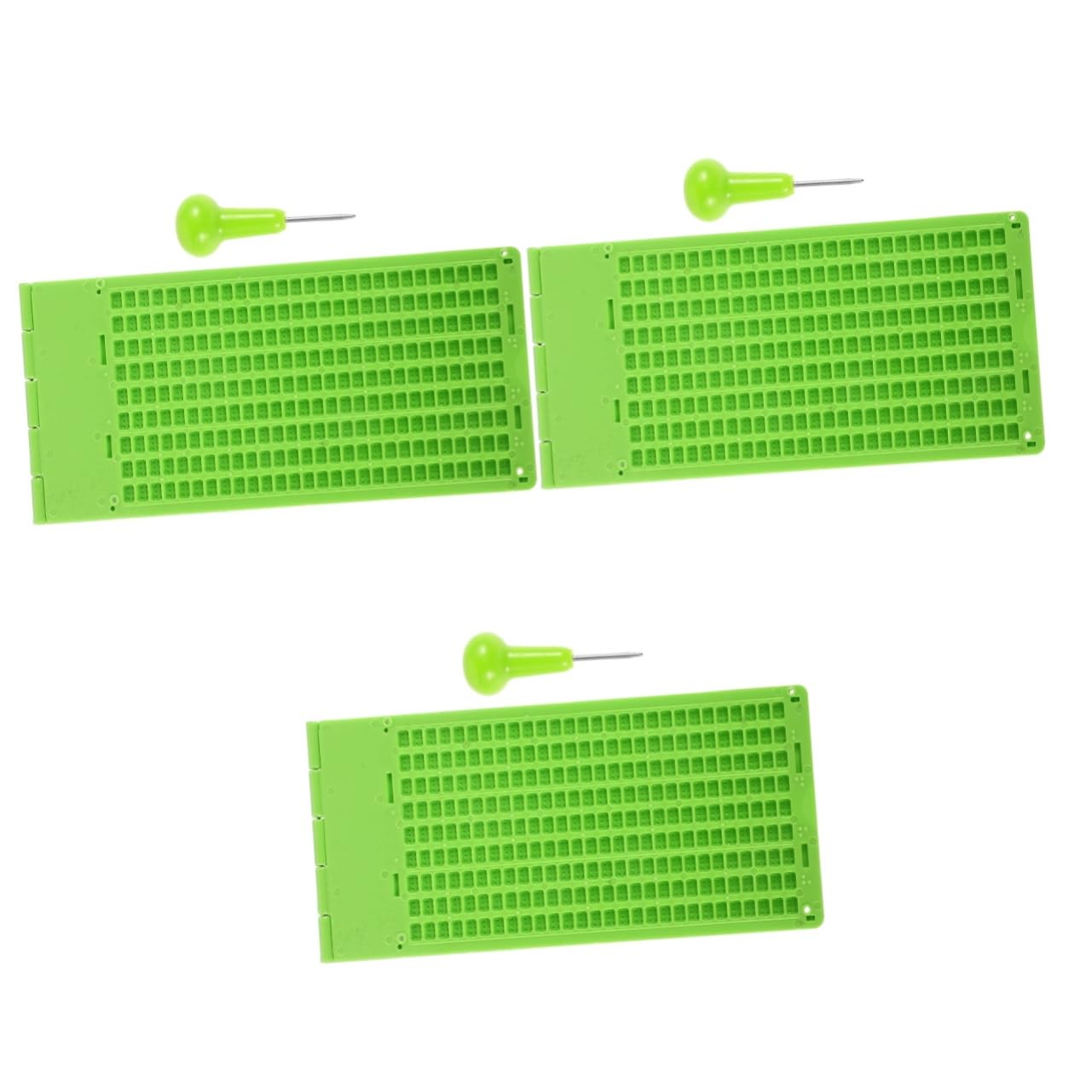 3 Set Di Penna Per Tavoletta Con Tastiera Per Scrittura Cieca Stilo Per Scrittura Cieca Piastra Per Scrittura Cieca Accessori Per Scrittori Ausili In Pp Verde