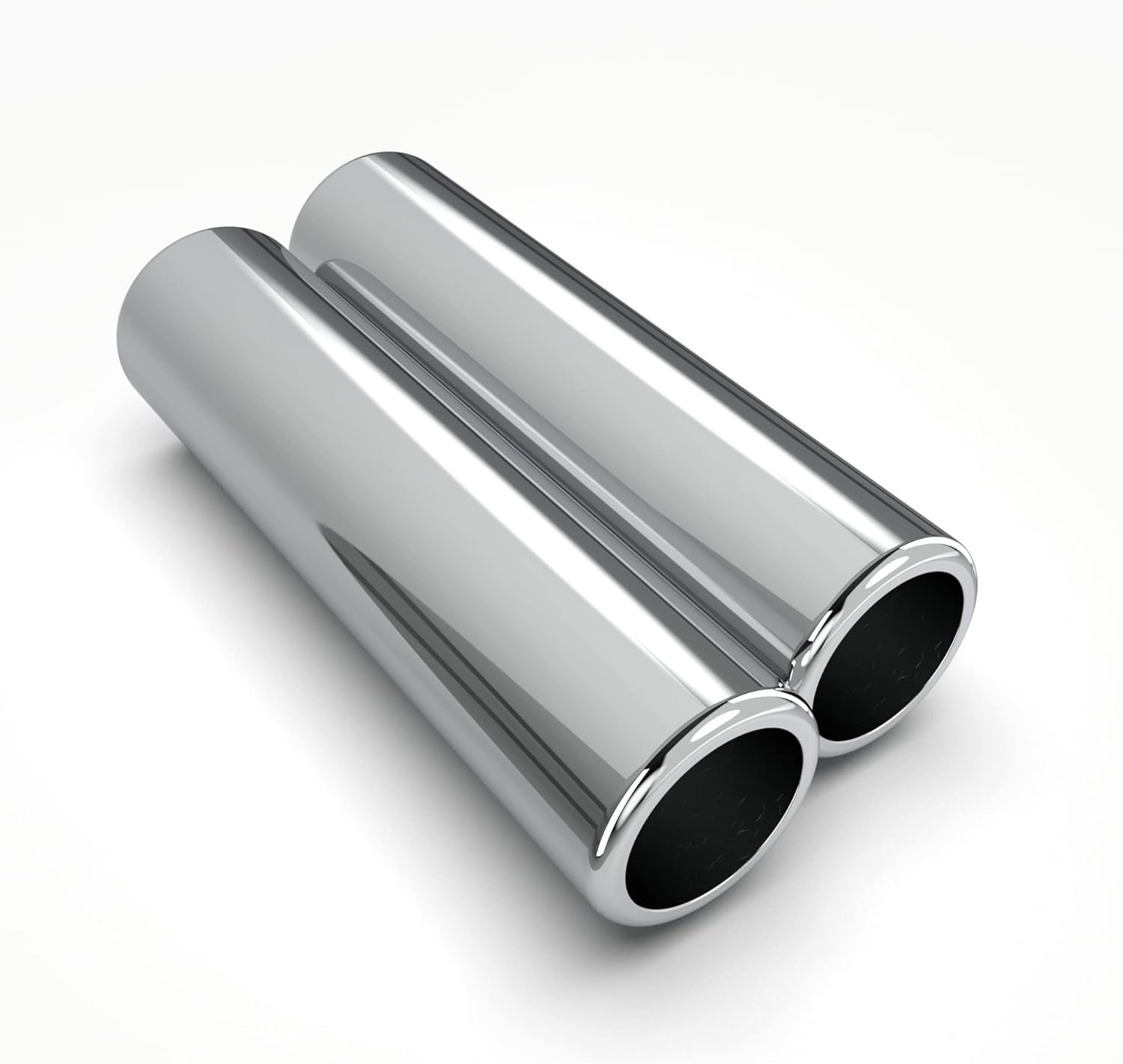 High Performance Chrome Exhaust Tips, Angle Cut, Pencil Cut, Turn Down, Multiple Sizes, 2 pcs (9" length 2.5" ID 2.75" OD 2pcs Pencil Cut)