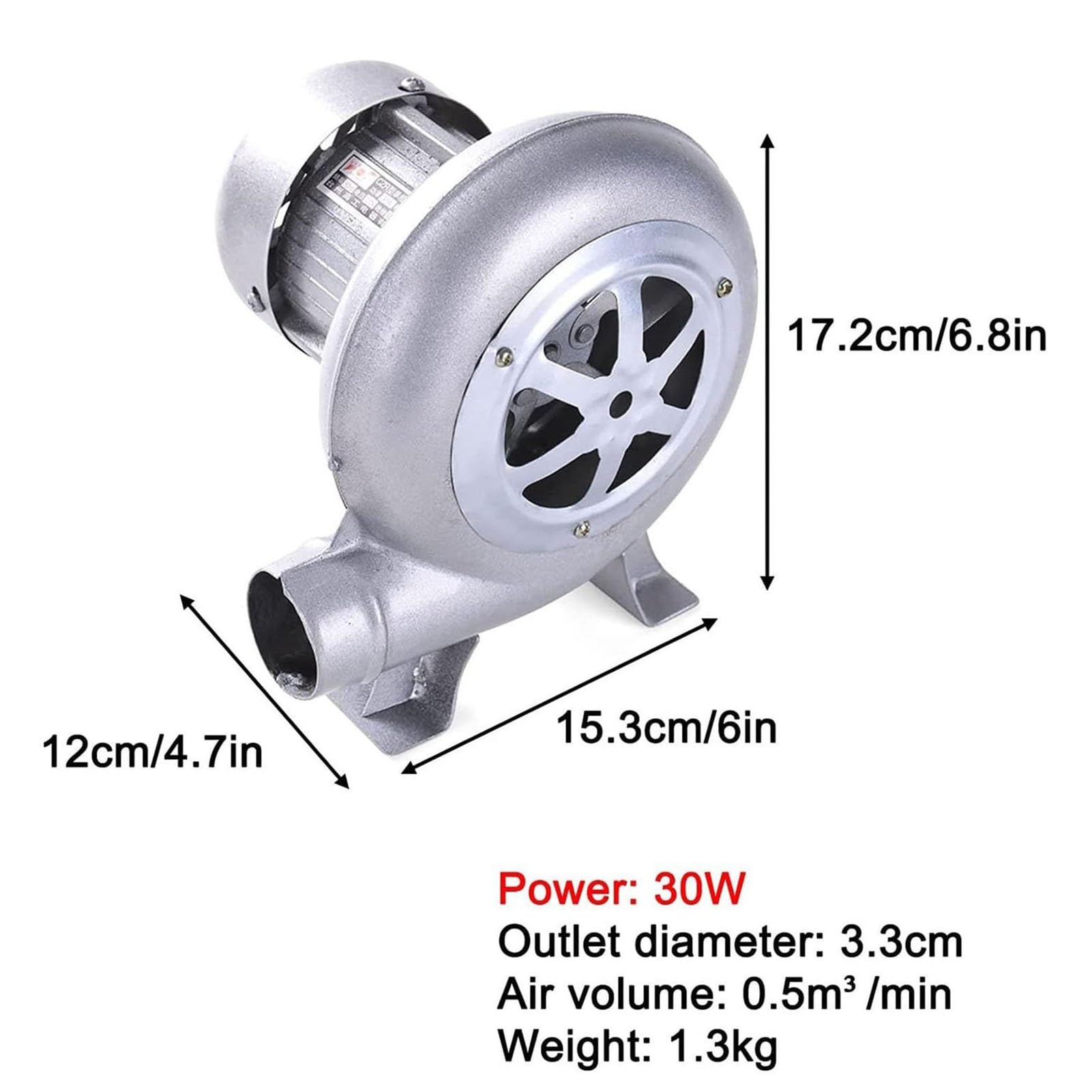 Dmuchawa odśrodkowa do grilla, 110 V/220 V, elektryczna dmuchawa do grilla, wysokowydajna zapalarka do grilla węglowego, regulator płomienia, do gotowania na świeżym powietrzu (60 W)