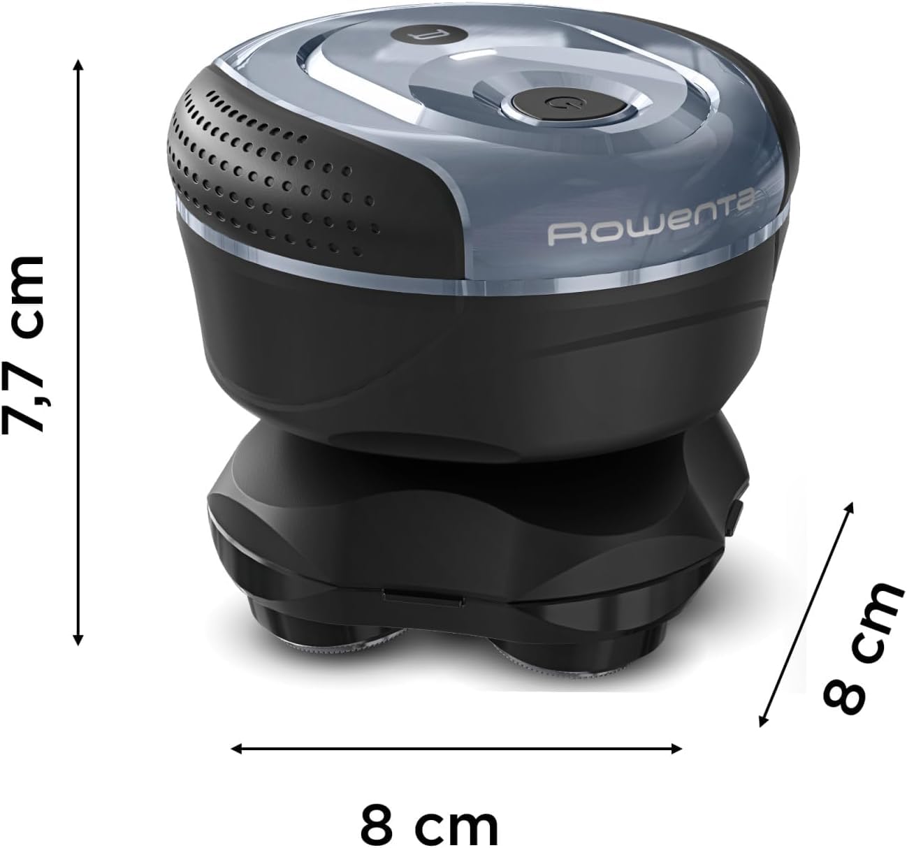 Rowenta Barber Experience, Afeitadora de Cabeza, 5 cabezales con cuchillas de recubrimiento de titanio, apura hasta 0,1 mm, autonomía de 80 min, resistente al agua, neceser de viaje, TN3110E0