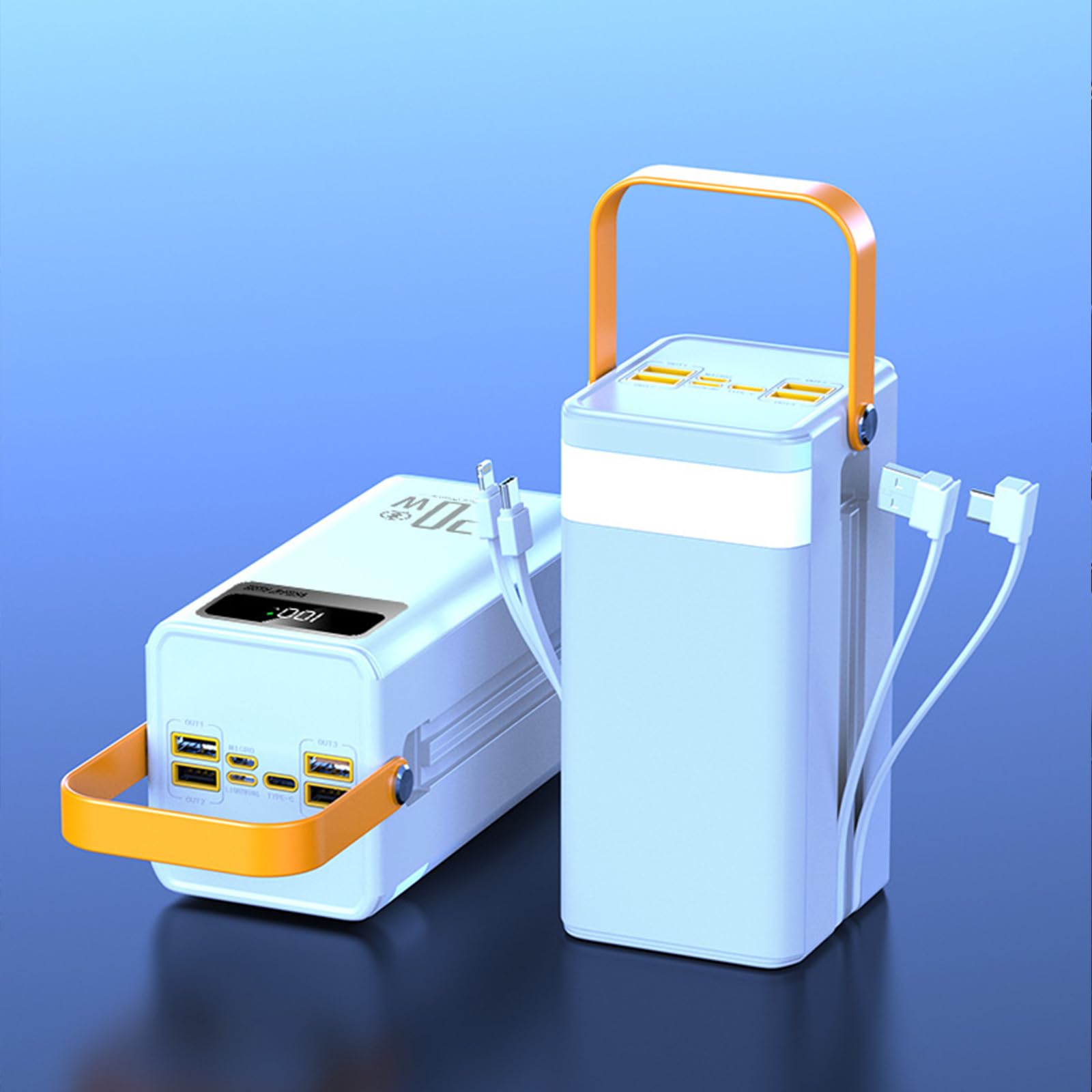 120-W Superschnelllade Mobilnetzteil mit PD20W und Typ C Kabel 3000 mAh / 6000 mAh für Reisen und den Einsatz Freien Schnellladung für Smartphones