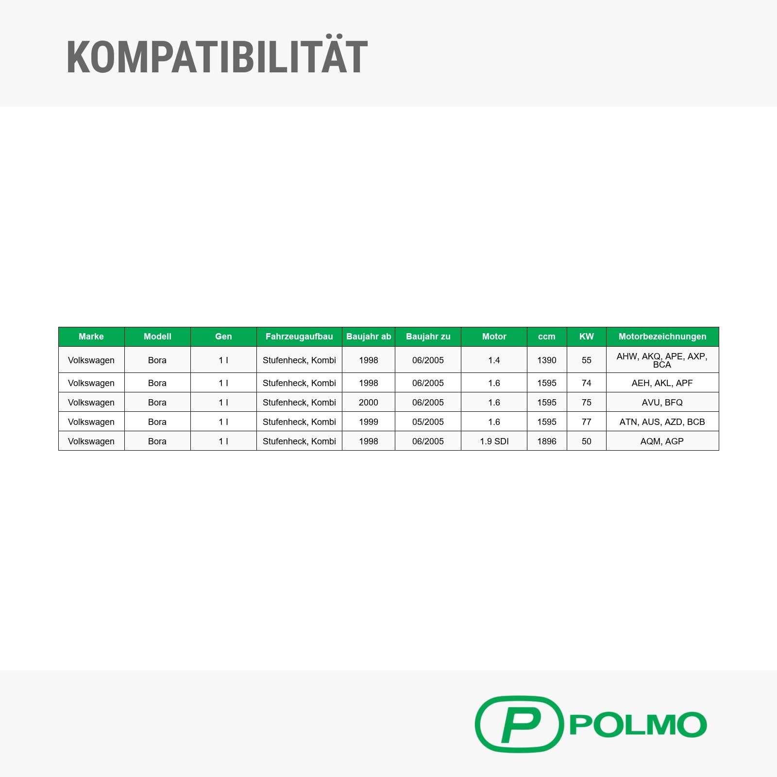 POLMOstrow Auspuff für VW Bora 1 I 1998-2005 | Mitteltopf und Endtopf, Motoren: 1.4 - 1.6 - 1.9 SDI, Kombi, Limousine