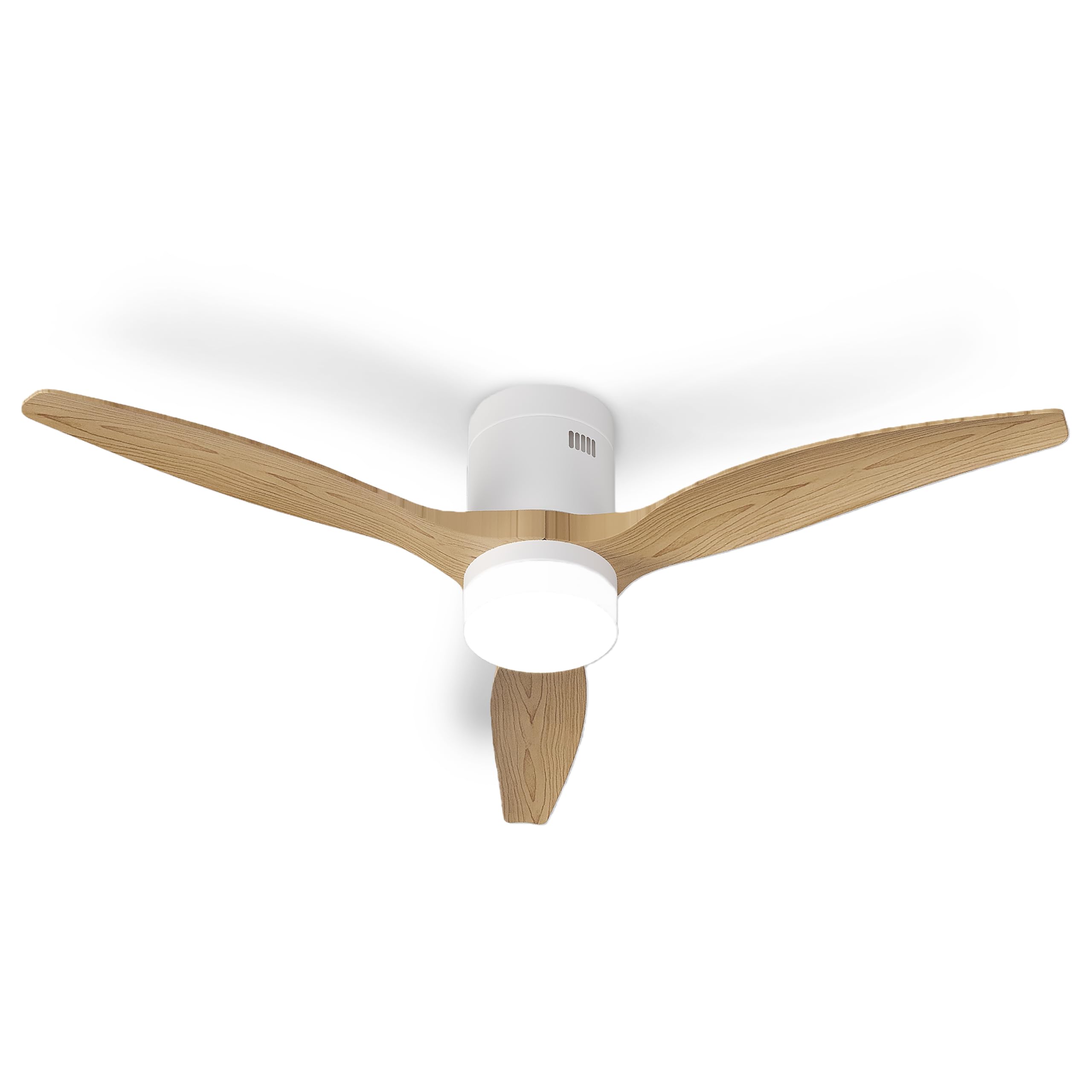 BRISANOVA OPEN Ventilador de Techo con Aspas y Luz LED. Mando a Distancia, 6 velocidades, 3 modos de iluminación. Silencioso, bajo consumo, instalación sencilla. Para Dormitorio y Salón.
