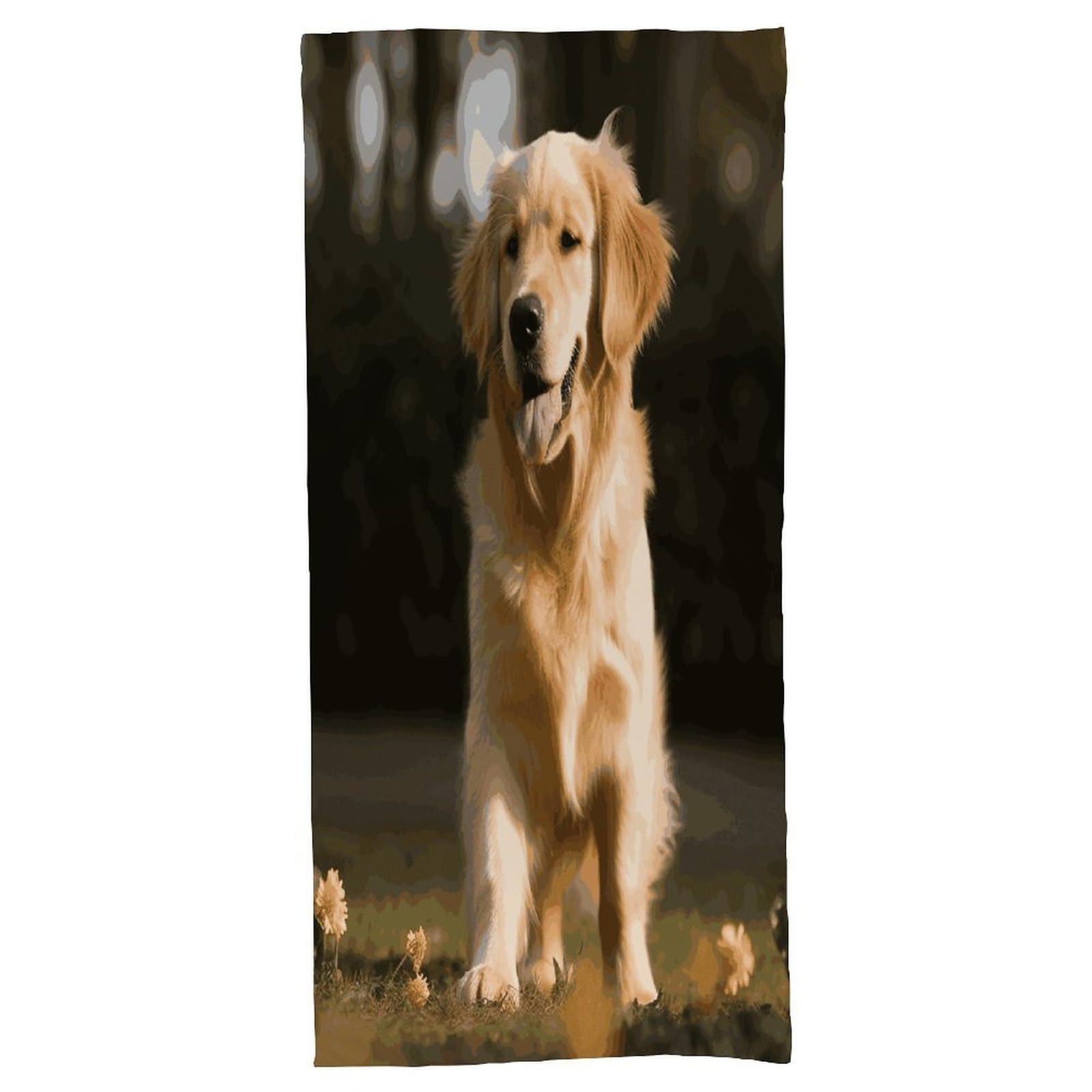 Fekiloot Men's Style Golden Retriever Dog Bath Towel Highly Absorbent,Beach Towels For Wo,Pool Towel Bathroom Essential For Beach,Gym,Travel, Camp