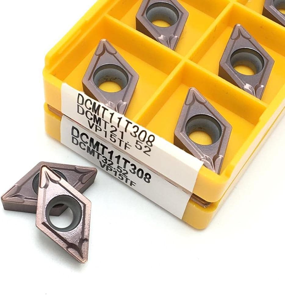 Carbide Tool Turning Insert DCMT11T304 DCMT11T308 Carbide Internal Turning Tool DCMT 11T304 For Stainless Steel Parts (Angle : DCMT11T308 UE6020, Insert Width(mm) : 10PCS(1box))