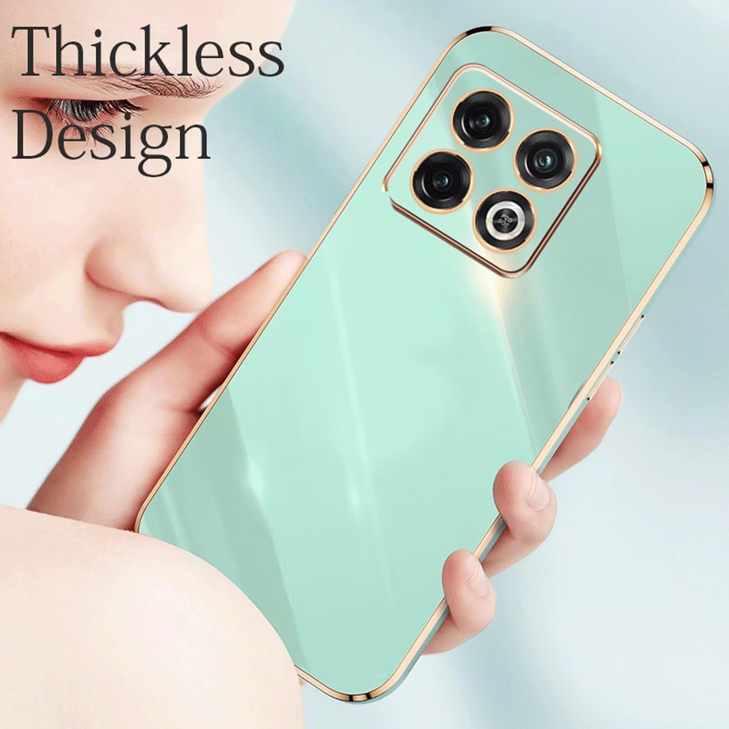 Compatibile con OnePlus 10 Pro Custodia in silicone rosa